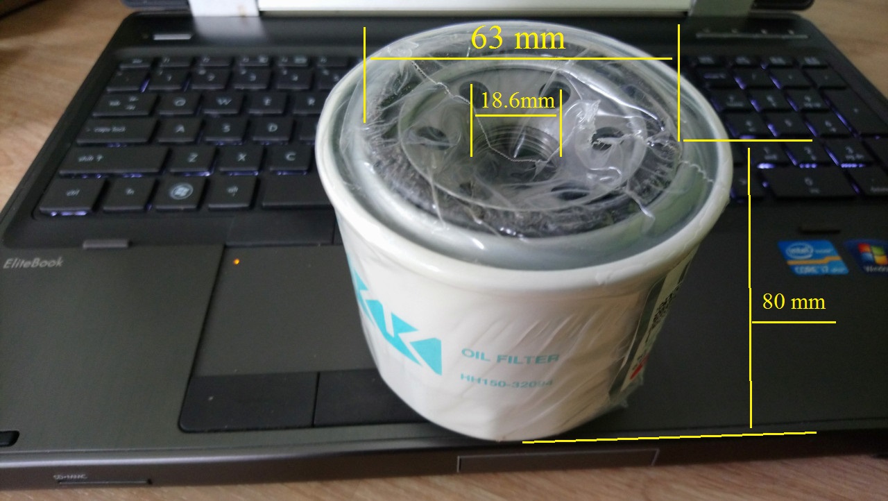 Lọc nhớt động cơ máy Kubota Phù hợp với máy DC35 máy kéo dòng B